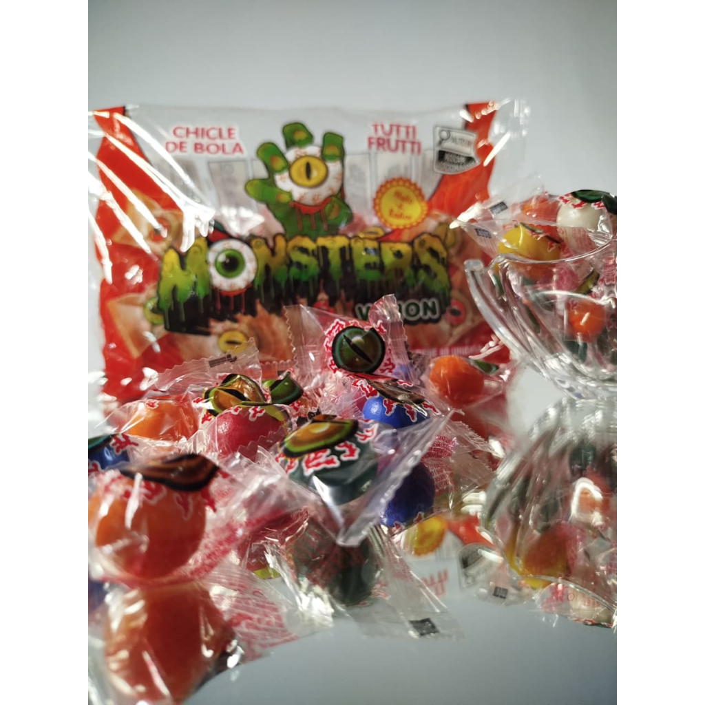 CHICLE MONSTERS VISION 440G TUTTI FRUTTI DANNY - KIT COM 3 PACOTES