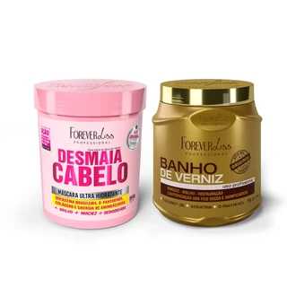 Kit Máscaras Desmaia Cabelo e Banho de Verniz Forever Liss em Oferta na Shopee