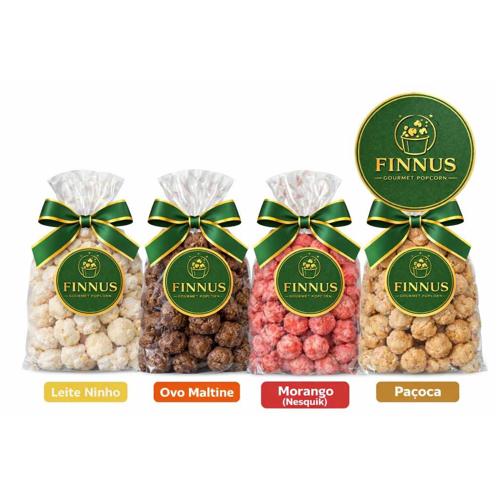 Pipocas Artesanal a Granel,250,500 e 1kg | Finnus Gourmet Popcorn ...