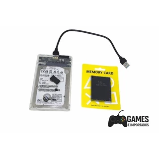 PS2 kit opL HD+memorycard com + de 50 jogos