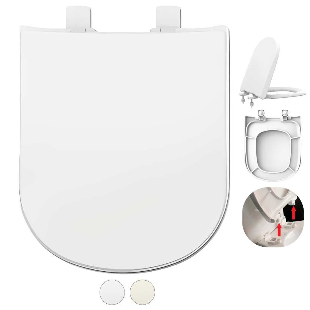Assento Tampa Vaso Life Celite Polipropileno Gelo Retira Fácil 1.6gpf