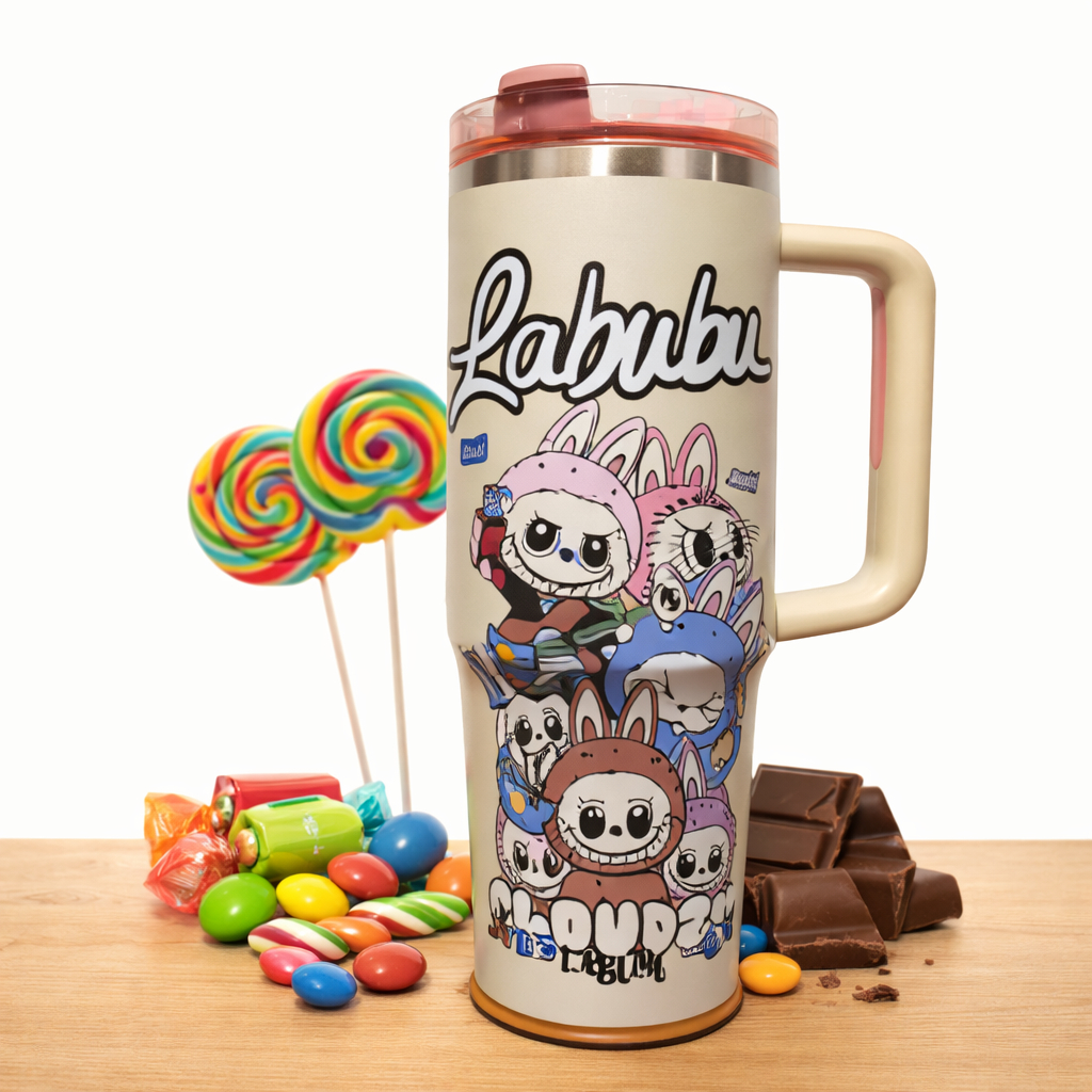 Garrafa de água infantil térmica labubu 1.2 litro Garrafa Térmica
