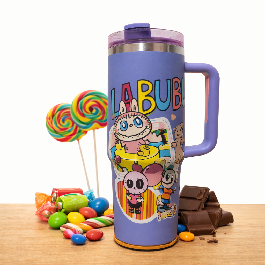 Garrafa de água infantil térmica labubu 1.2 litro Garrafa Térmica