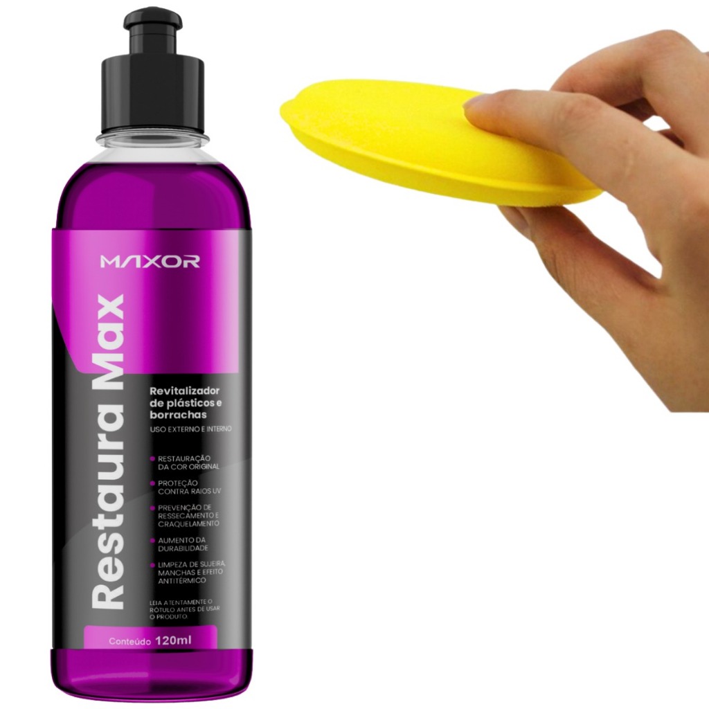 Revitalizador De Plastico Borracha Restaura Max 120ml Maxor | Shopee Brasil