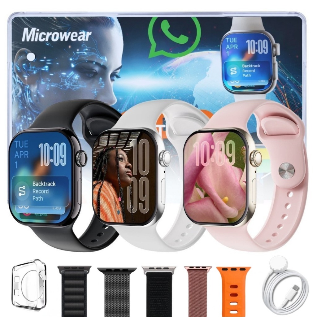 Relógio Smartwatch W11G 46mm GPS Integrado Responde Whatsapp Microwear ...