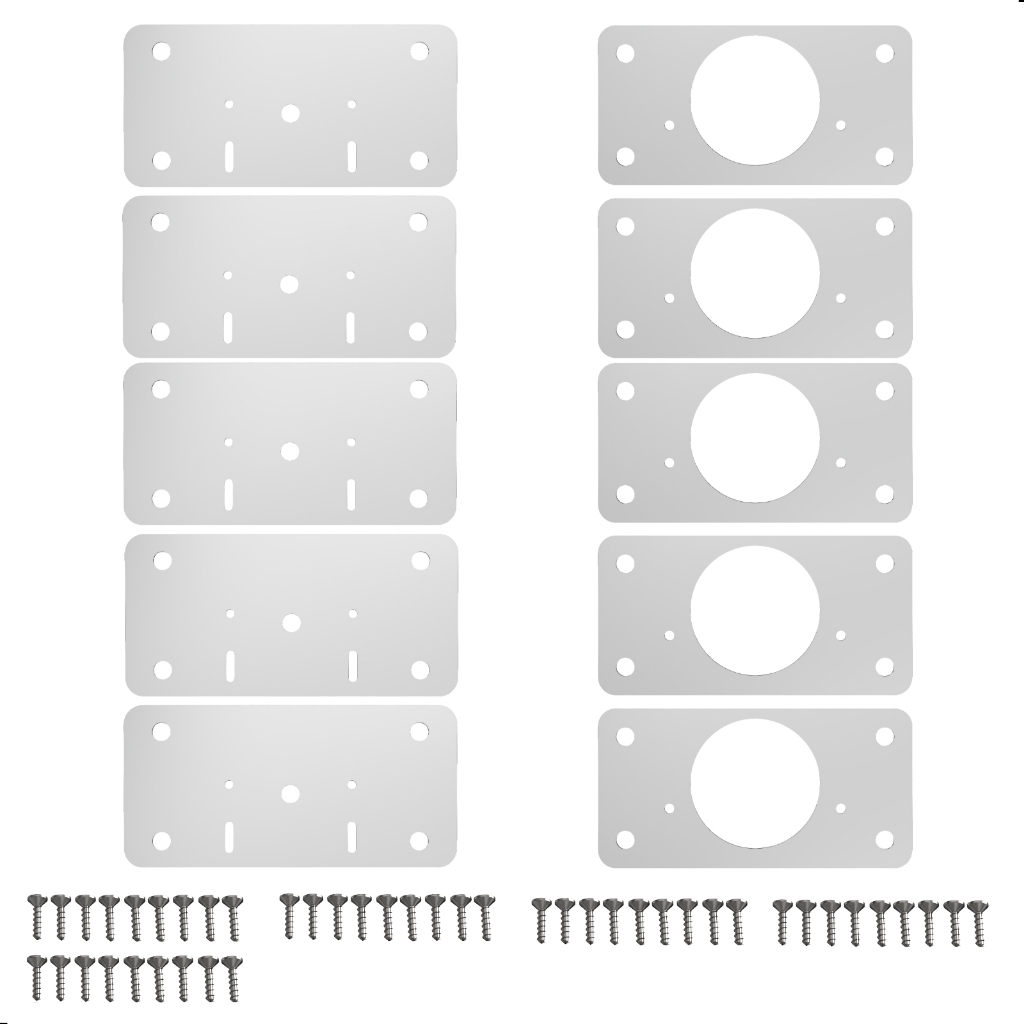 Kit 10 Placas Reparo para Consertar Dobradiça Armário
