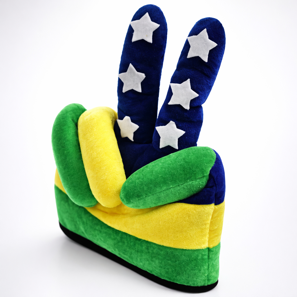 Chapéu Mão Brasil Verde Amarelo Torcida Futebol Eventos em Oferta na Shopee