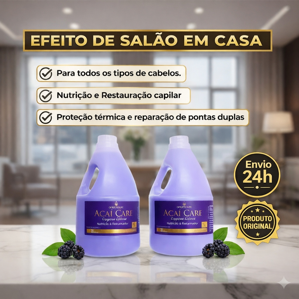 Kit Shampoo e Condicionador Açaí 2L Oriente Life | Hidratação