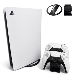 Kit PS5 Suporte Vertical + Suporte 2 Controles DualSense| Base Resfriamento Slim/Fat/Pro