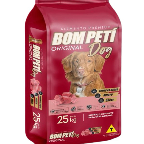 Ração Cachorro Adulto 25kg Bom Petí Dog Original Premium Todas Raças ...