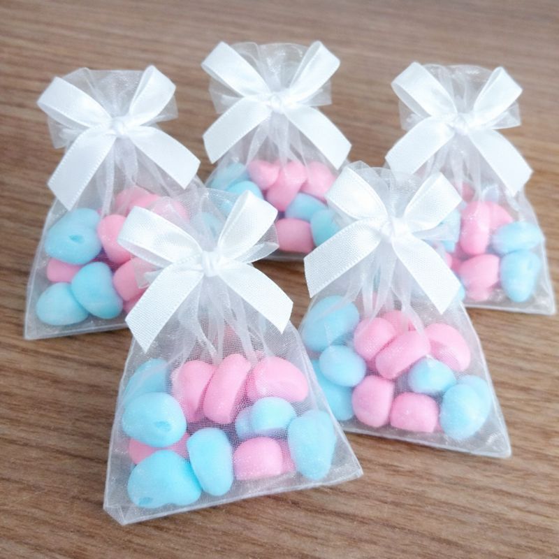 50 Sabonetes Com 10 Saquinho e Fitinha Monte Em Casa Lembrancinhas Perfumadas Chá Revelação Bebe em Oferta na Shopee