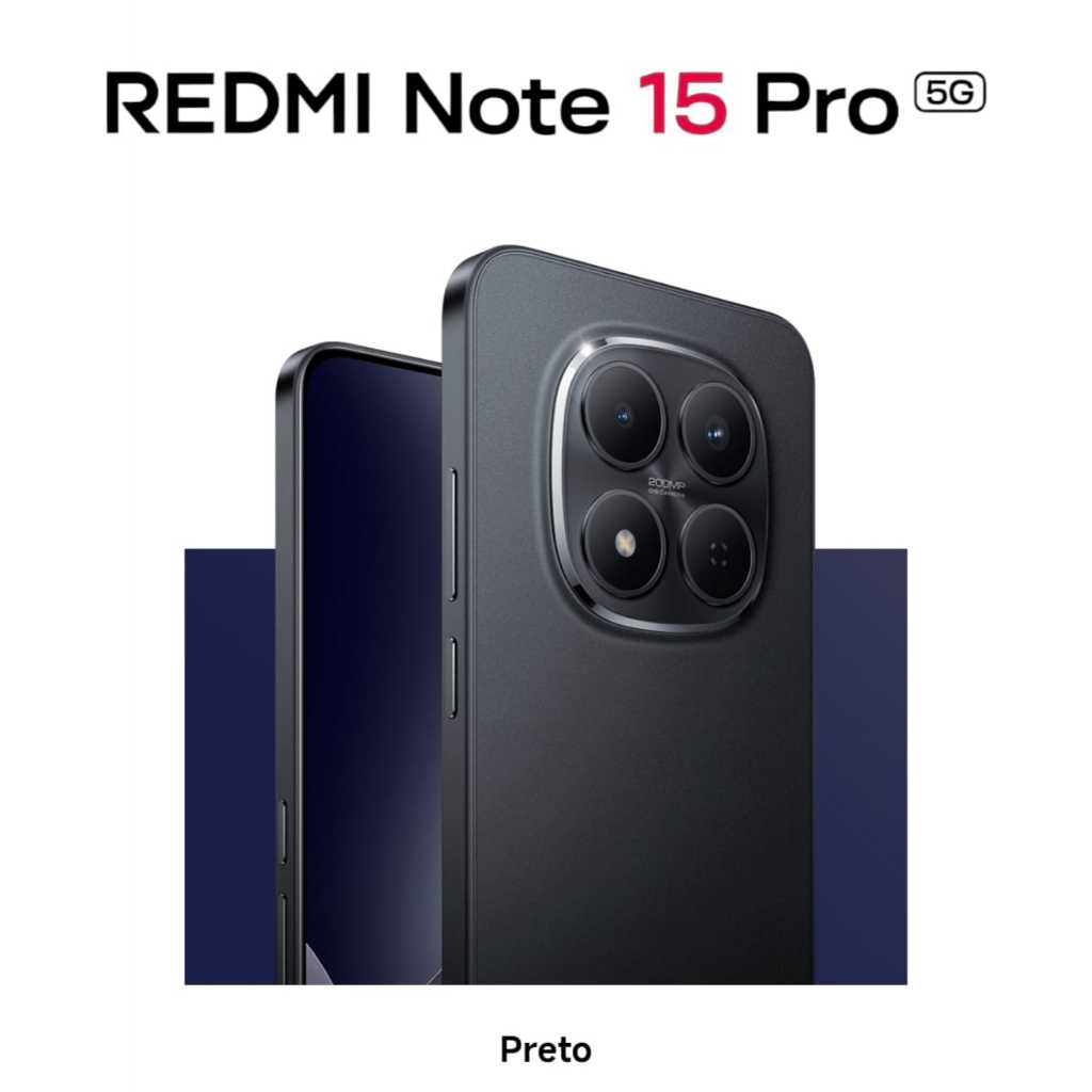 Celular Xiaomi Redmi Note 15 Pro 5G, Tela Amoled 6.83
