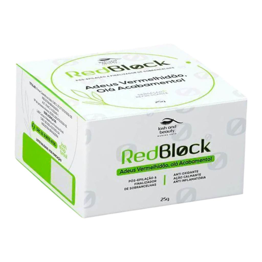 Mousse RedBlock Finalizador de Sobrancelhas 25g Pós Epilação Babosa ...