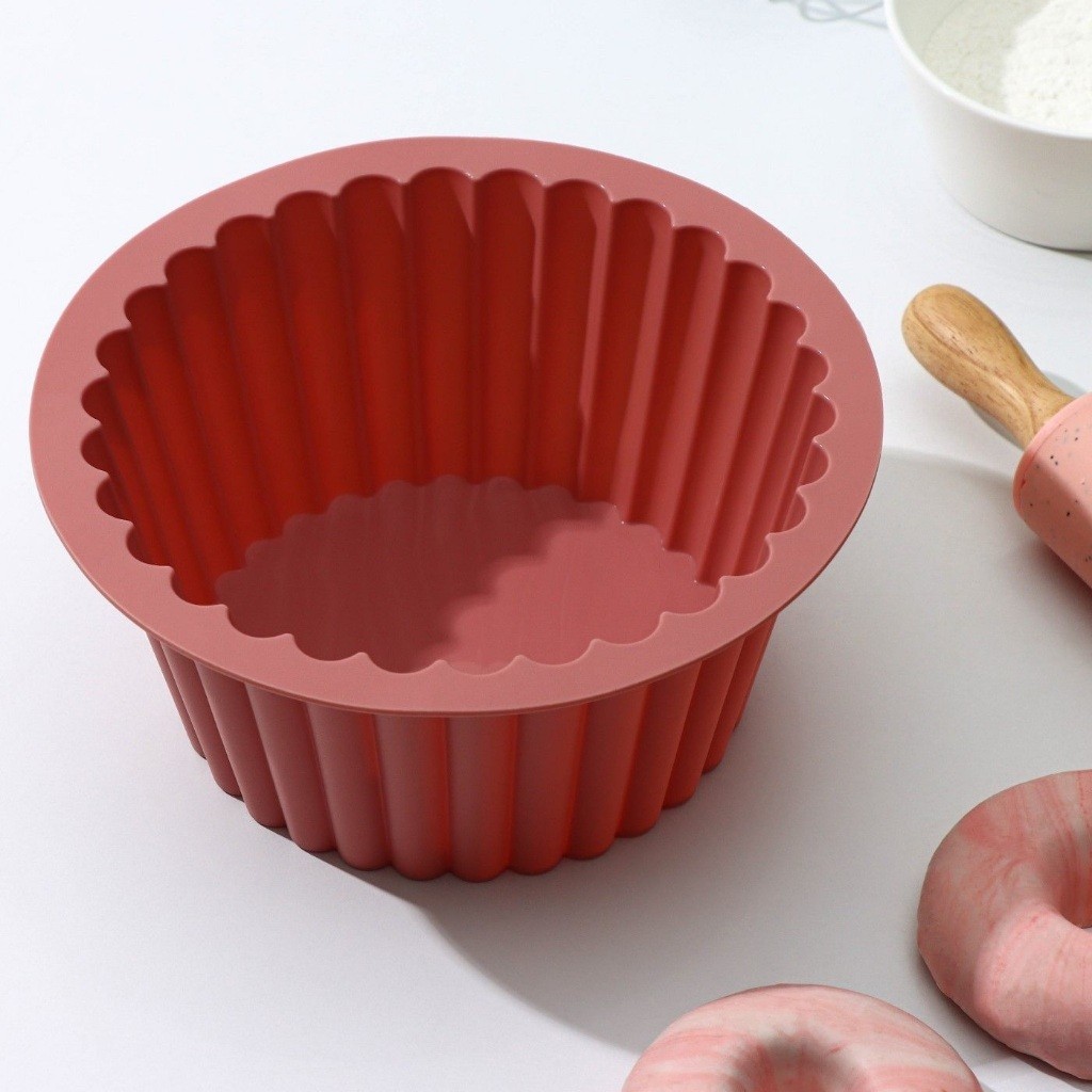 Forma de Silicone Ideal Empadão Torta Bolo Pudim Assadeira C