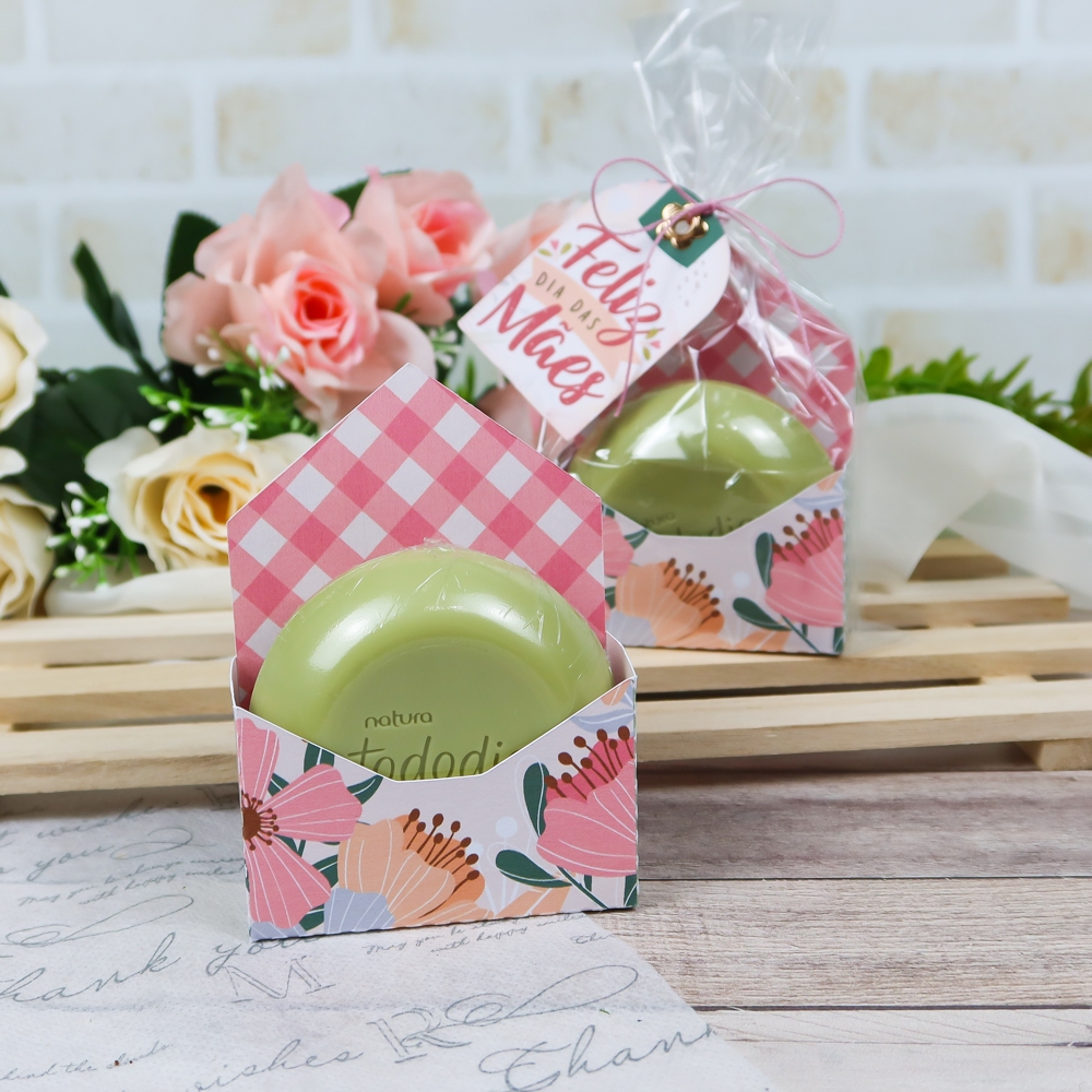 Lembrancinha Dia das Mães Corporativa | Mimo Dia das Mães | Presente Empresarial para Mães | Kit com Chocolate ou Sabone em Oferta na Shopee