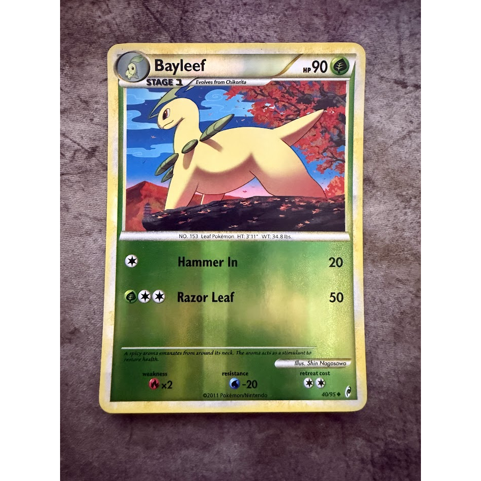 Carta Pokémon Bayleef (40/95) - Reverse - Chamado das Lendas