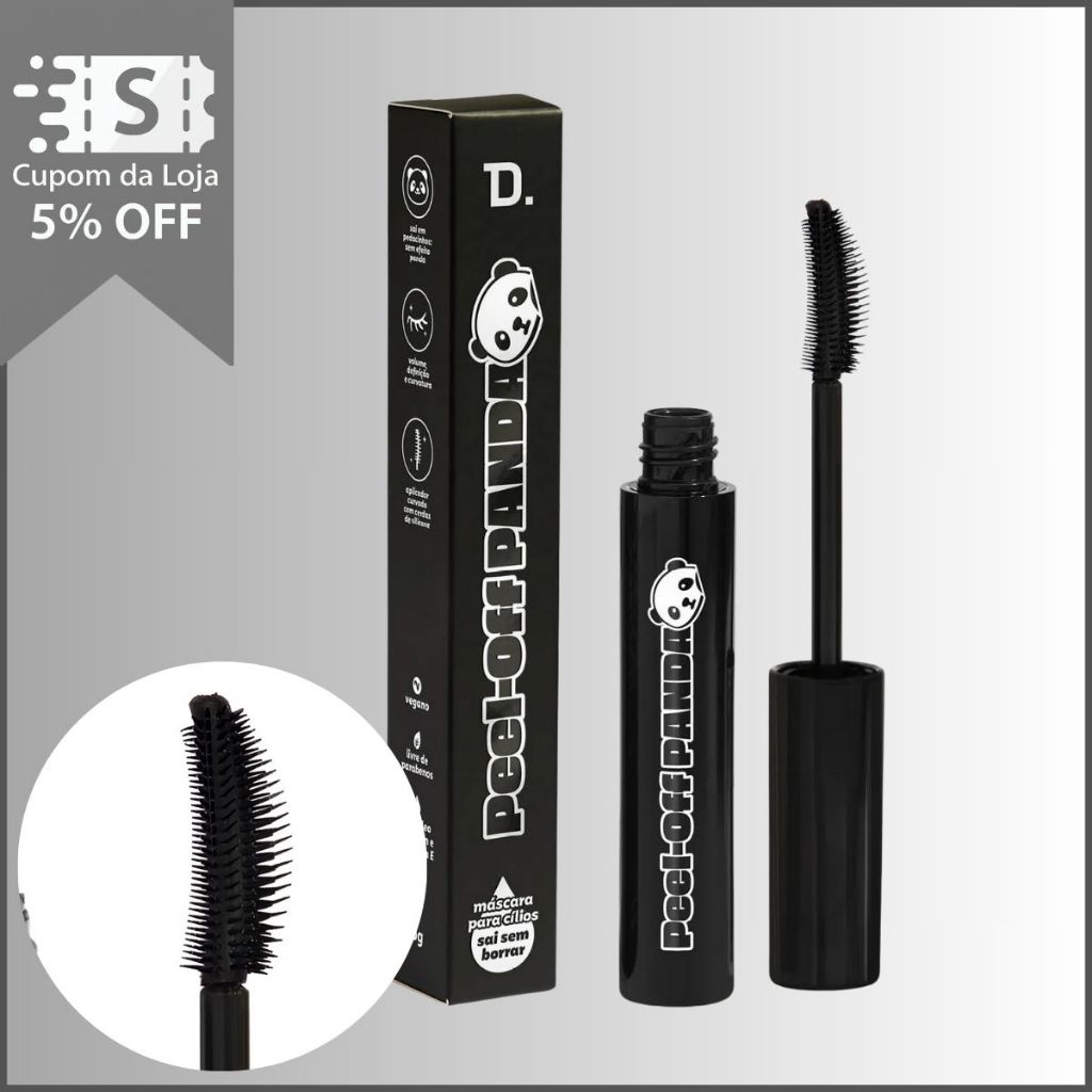 Máscara de Cílios Dailus Peel-Off Panda 6g – Não Borra, Fácil de ...
