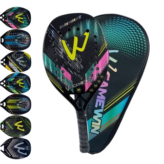 Raquete Beach Tennis Camewin Carbono 3K Sunwave Rosa + Capa Protetora + Overgrip em Oferta na Shopee