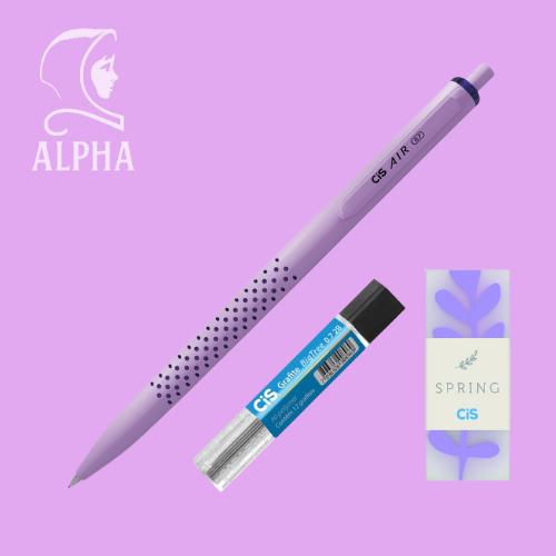 Lapiseira CIS Air 0.7 + Estojo com grafites + Borracha Spring