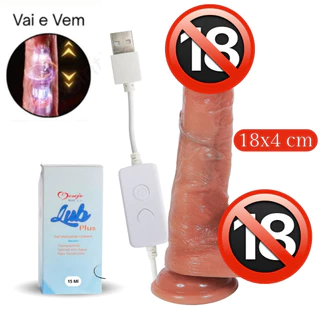 Penis De Borracha Vai E Vem Consolo Vibrador E Aquecimento 18 CM Dildo Grande em Oferta na Shopee