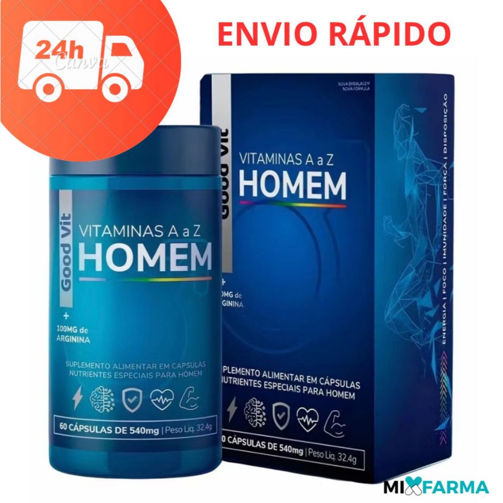 Vitamina A Z Homem 60caps Good Vit | Shopee Brasil