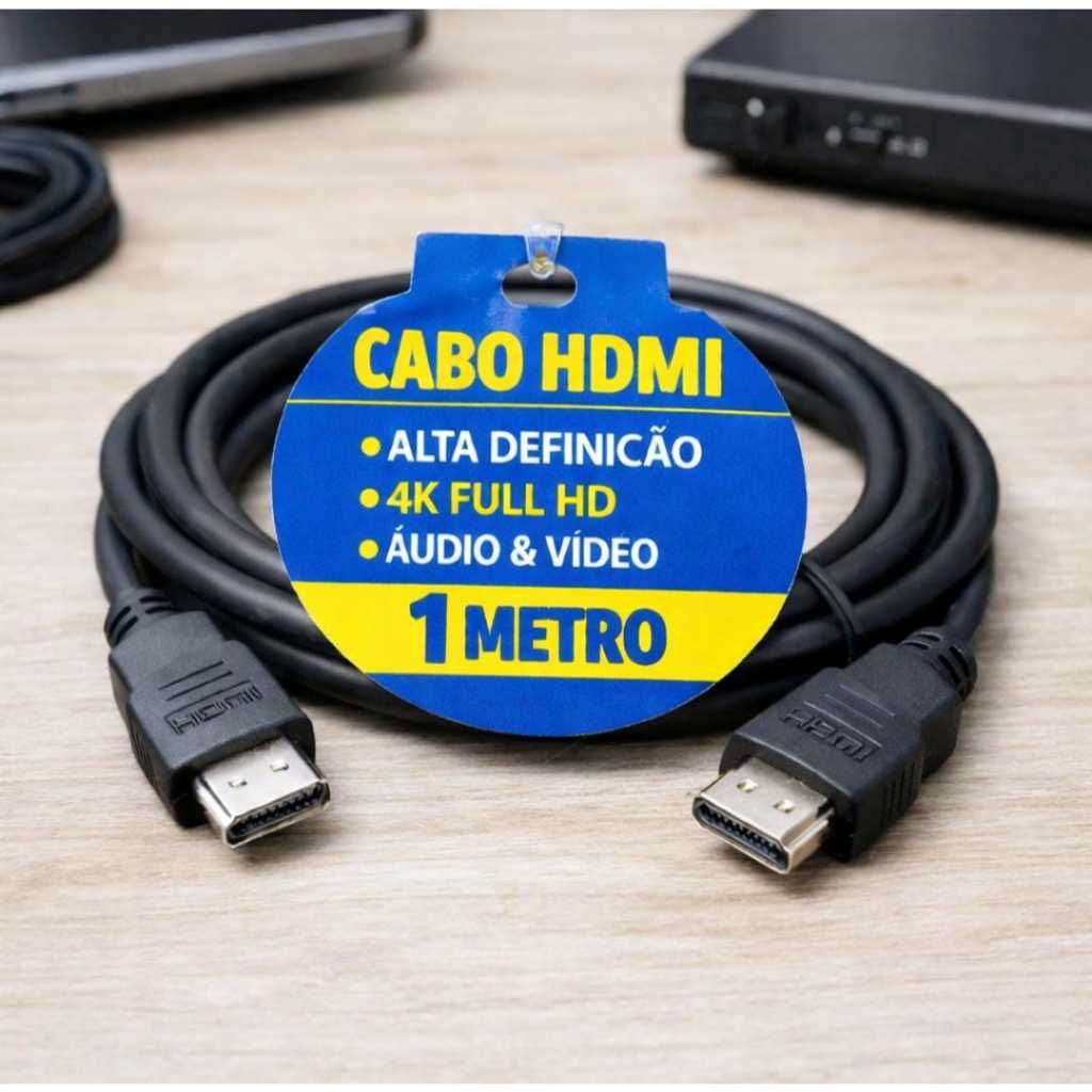 Cabo HDMI 4K Full HD Alta Definição Aúdio e Vídeo Para TV Monitor ...
