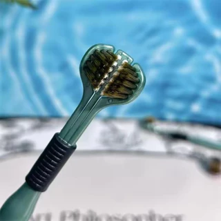 Kit2Escova De Dentes De Três Lados De 360 Graus  Macaron Adulto  Cerdas Macias  Cabeças Duras  Saburra De Língua Cuidado em Oferta na Shopee