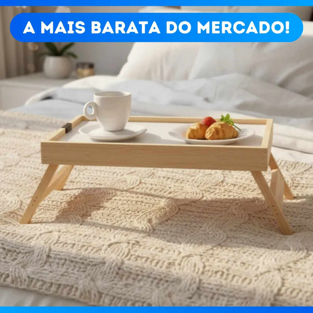 Bandeja Mesa Café Da Manhã Pézinho Dobrável Mesa Cozinha - MEGA PROMOÇÃO!