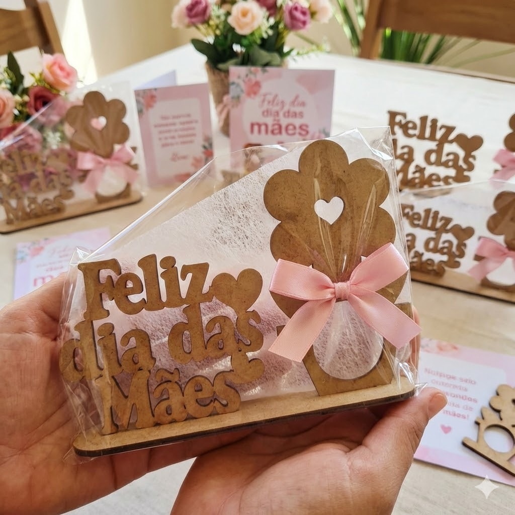Kit 10 Porta Bombom MDF – Lembrancinha Dia das Mães com Corte a Laser em Oferta na Shopee