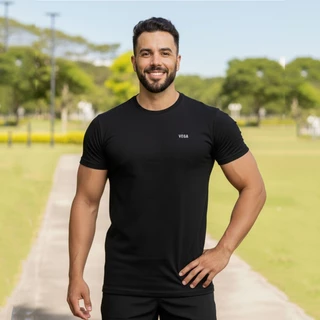 Camiseta Masculina Poliamida Vega Dry Fit Malha Fria Toque Gelado Academia Treino