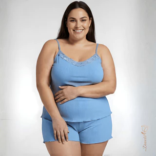 BabyDoll Canelado Suede Plus Size com Renda Conforto Pijama Noite Dormir em Oferta na Shopee