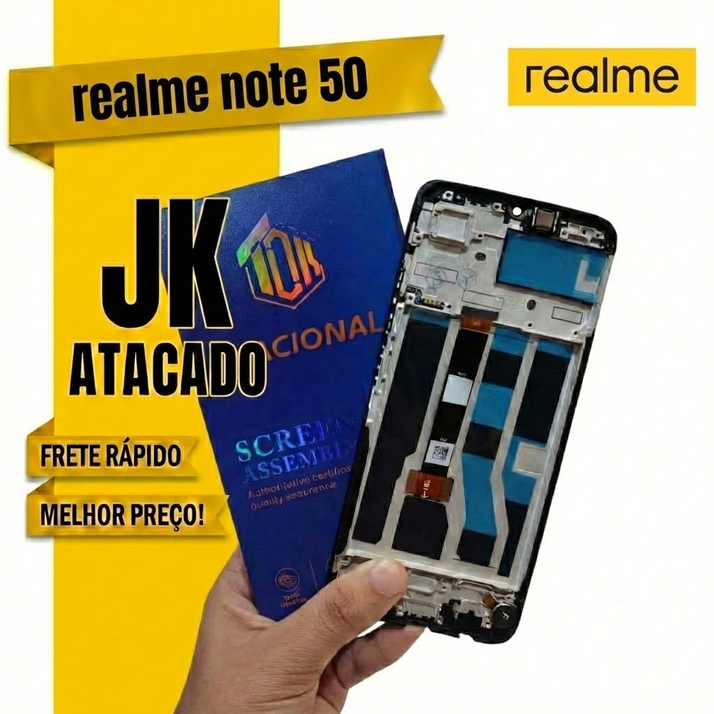 Tela Display Com Aro Para Realme Note 50 E C51 + Botões Completa ...