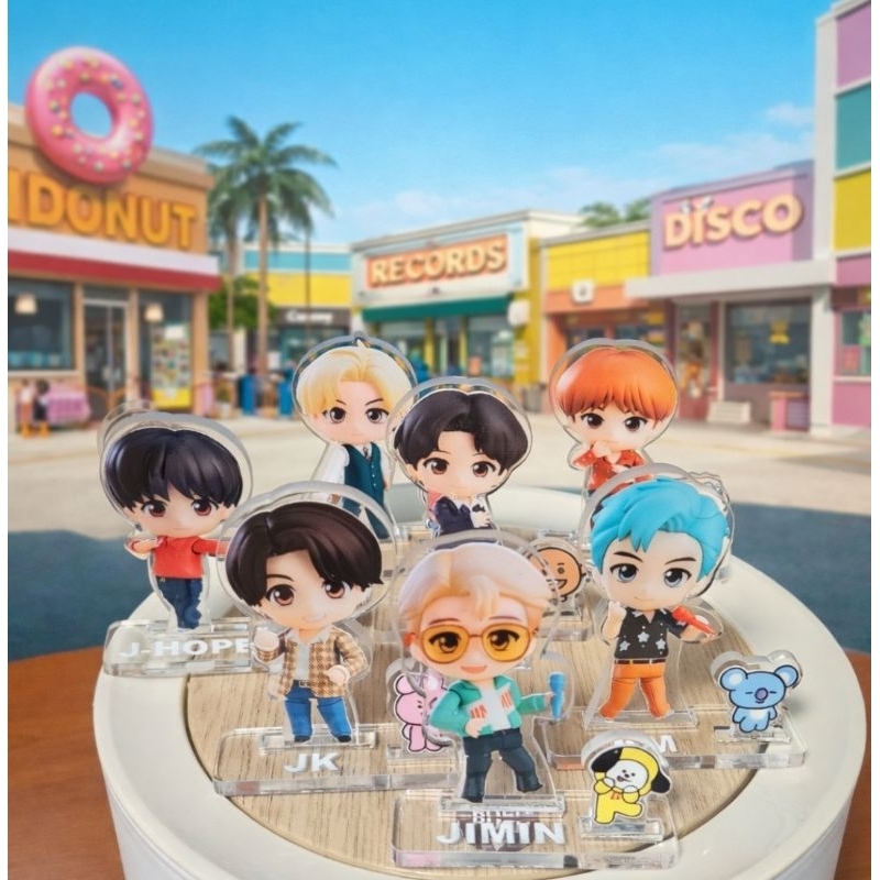 bonecos bts TinyTan com mascotes bts 21 coleção K-pop army idol
