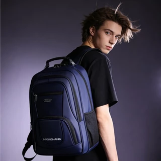 Mochila para Notebook Grande Capacidade Reforçada Impermeável com Alça de Aço e Cadeado com Senha para Trabalho, Estudo