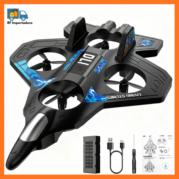 Drone Jato Avião De Espuma Combat Aircraft Controle Remoto 2.4ghz 4 Motores Para Crianças