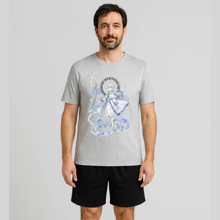 Pijama Masculino Estampado Futebol e Anime Tamanhos P ao G3 Plus Size em Oferta na Shopee