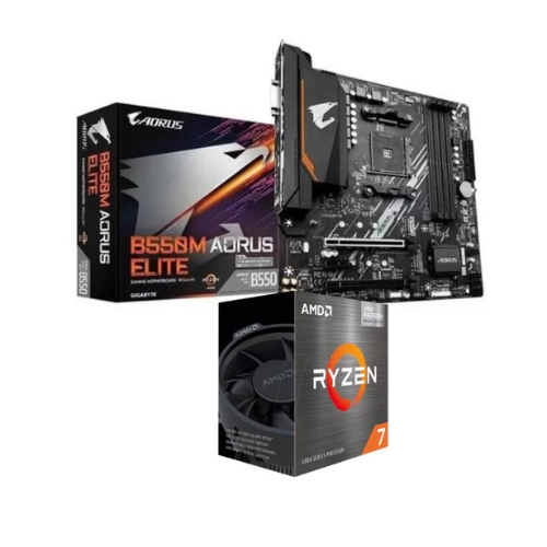 Kit AMD Ryzen 7 5700X e Placa Mãe B550M Aorus Elite | Shopee Brasil