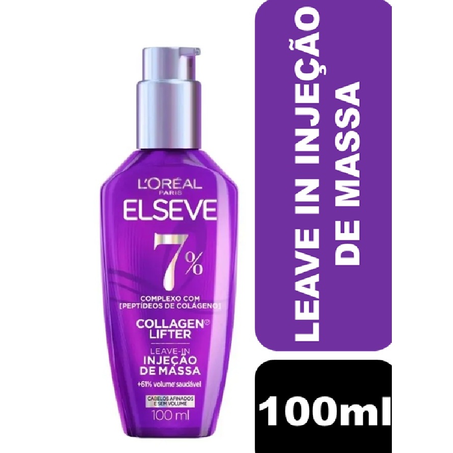 Leave-in Injeção de Massa Elseve Collagen Lifter 100ml | Shopee Brasil