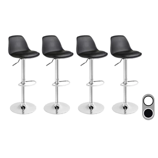 Kit 4 Banquetas Eiffel Giratória Estofada com encosto sala de jantar em Oferta na Shopee