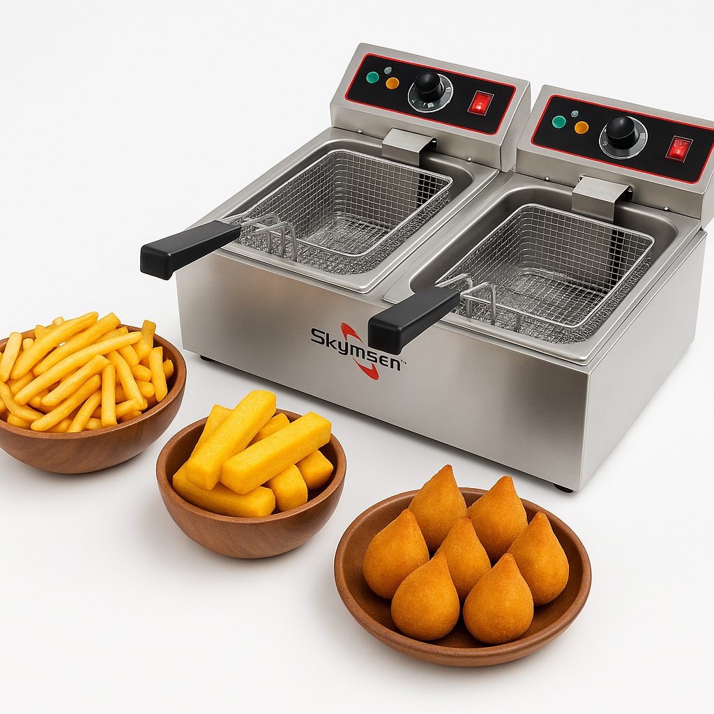 Fritadeira Elétrica Industrial Skymsen Fed-20-n Inox 10l Ino