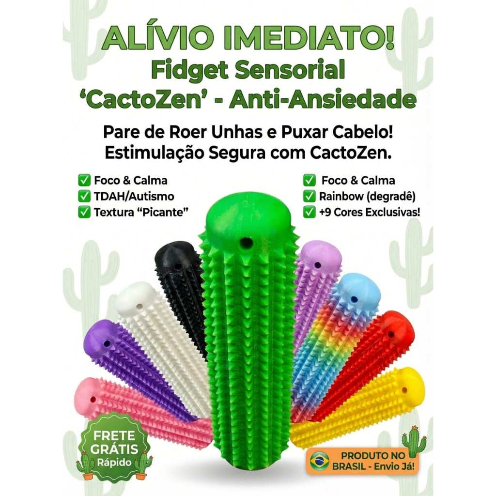 Massageador Mão Parar de Roer Unhas Anti Estresse Ansiedade TDAH Fidget ...