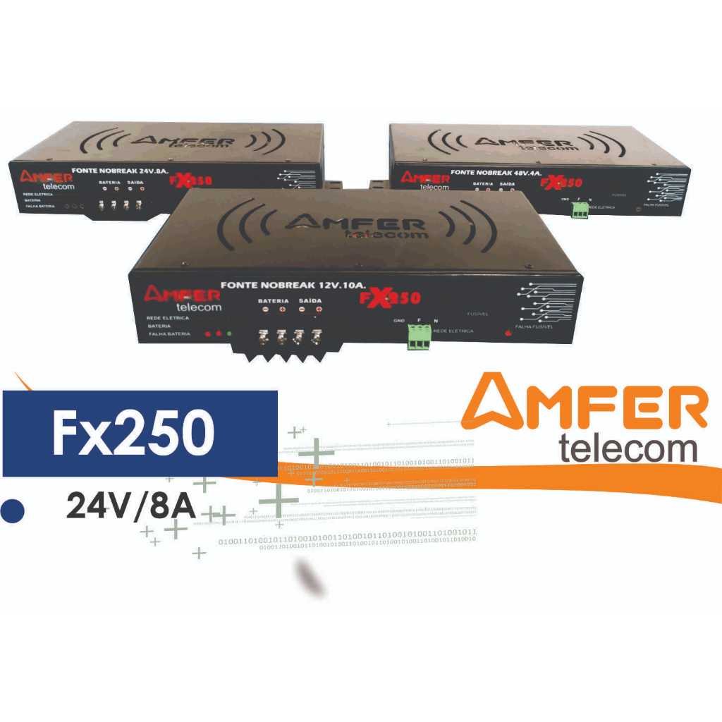 5 FONTES NOBREAK AMFER FX250 24V/8A | Shopee Brasil