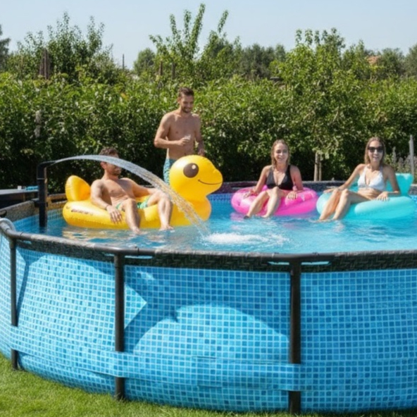 Cascata para Piscinas de Armação (Intex, Bestway, Marimex) Impressão 3D + BRINDE CONECTOR