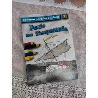 Caderno para ler e colorir 7 - Paulo na tempestade (idade 5 a 10 anos) em Oferta na Shopee