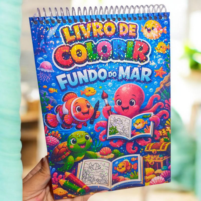 LIVRO DE COLORIR FUNDO DO MAR ANTI-ESTRESSE 50 DESENHOS | Shopee Brasil