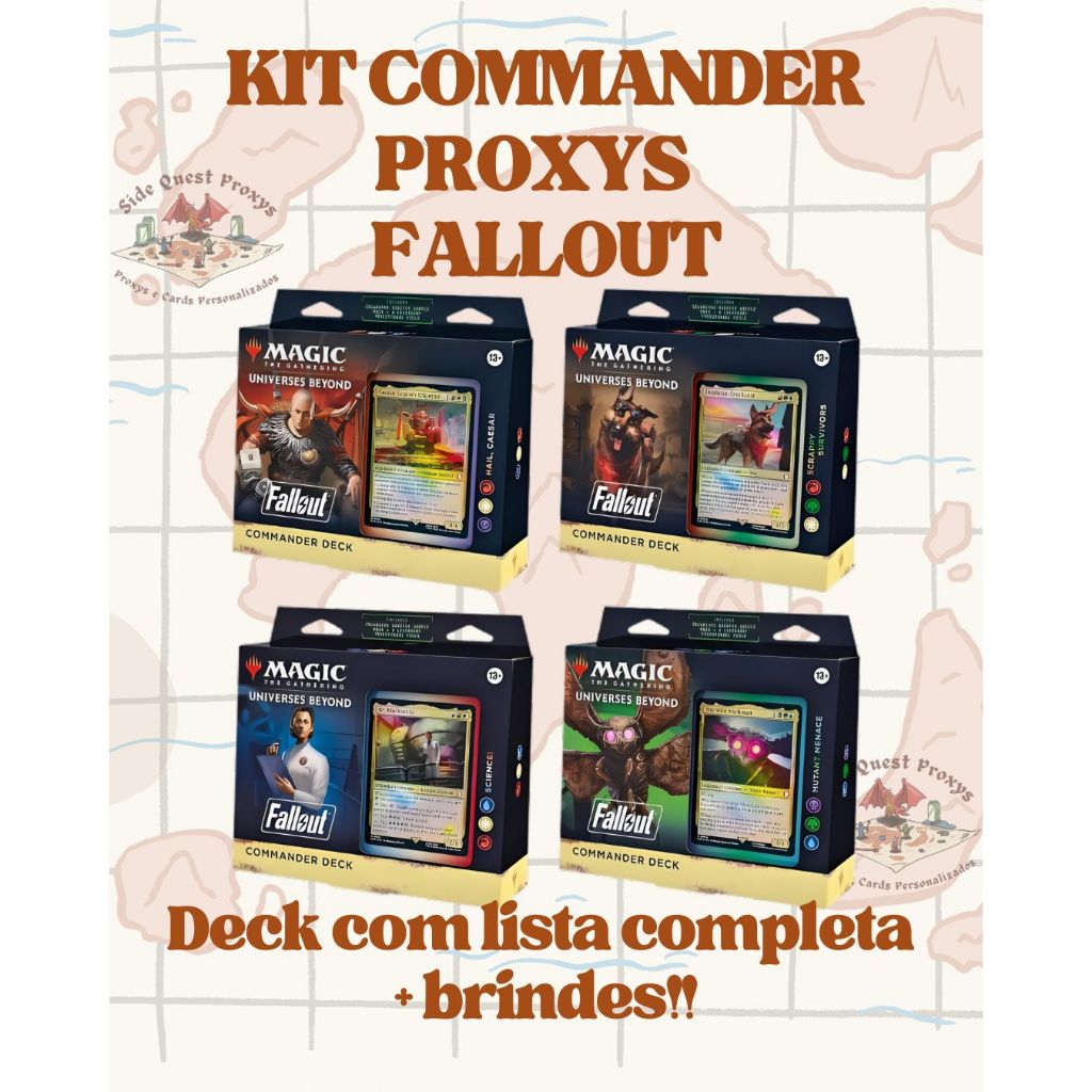 Precon Proxy Fallout Deck Commander Magic The Gathering | Shopee Brasil