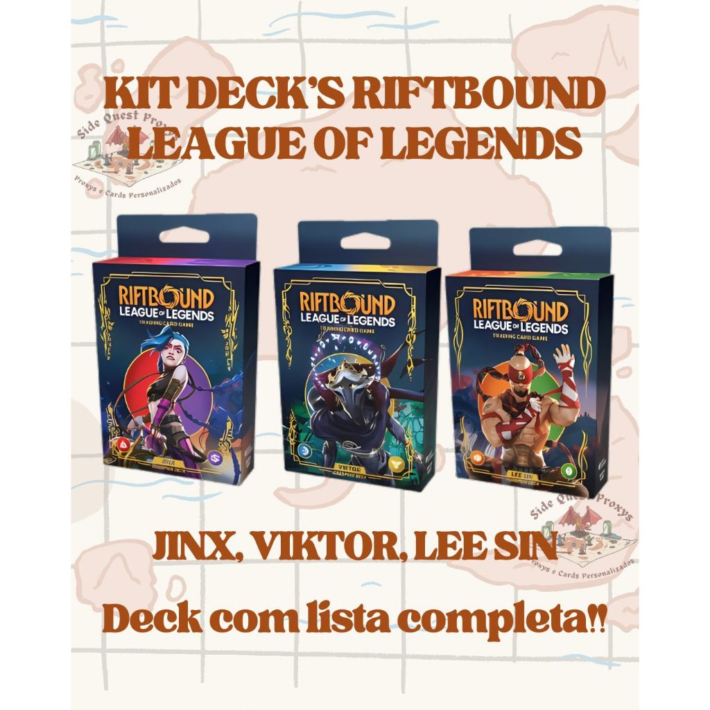 Precon Deck's Riftbound - League Of Legends Proxy | Shopee Brasil
