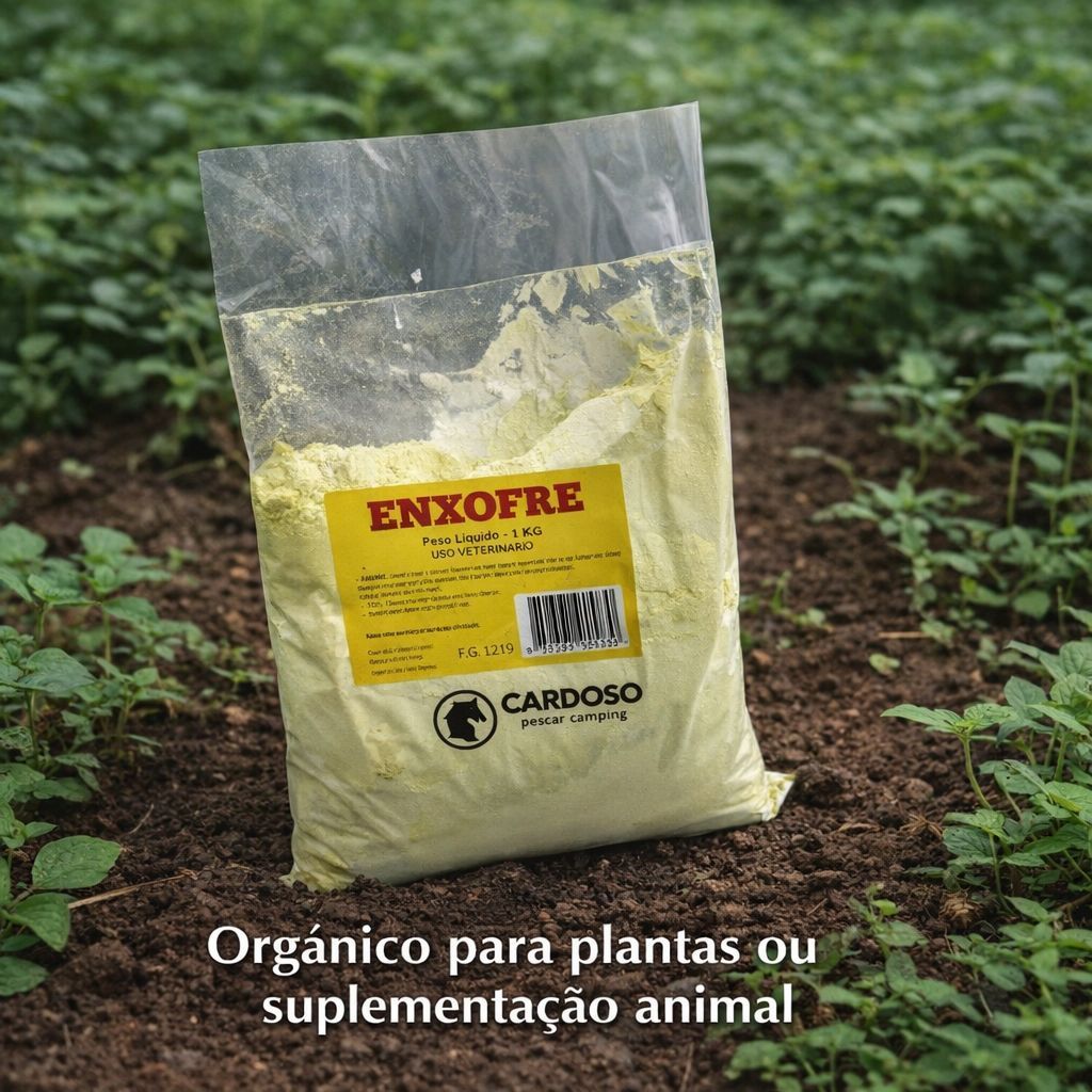 Enxofre em pó Adubo Fertilizante Orgânico 1kg para jardinagem e ...