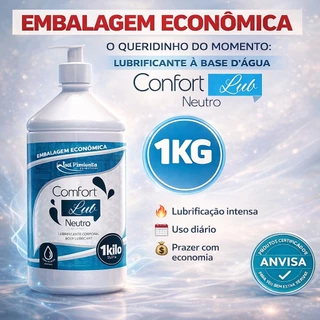 Lubrificante Íntimo 1kg Neutro Gel A Base D'água Confort Lub Embalagem Econômica