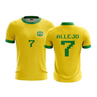 Camiseta Brasil Allejo Super Star Soccer em Oferta na Shopee